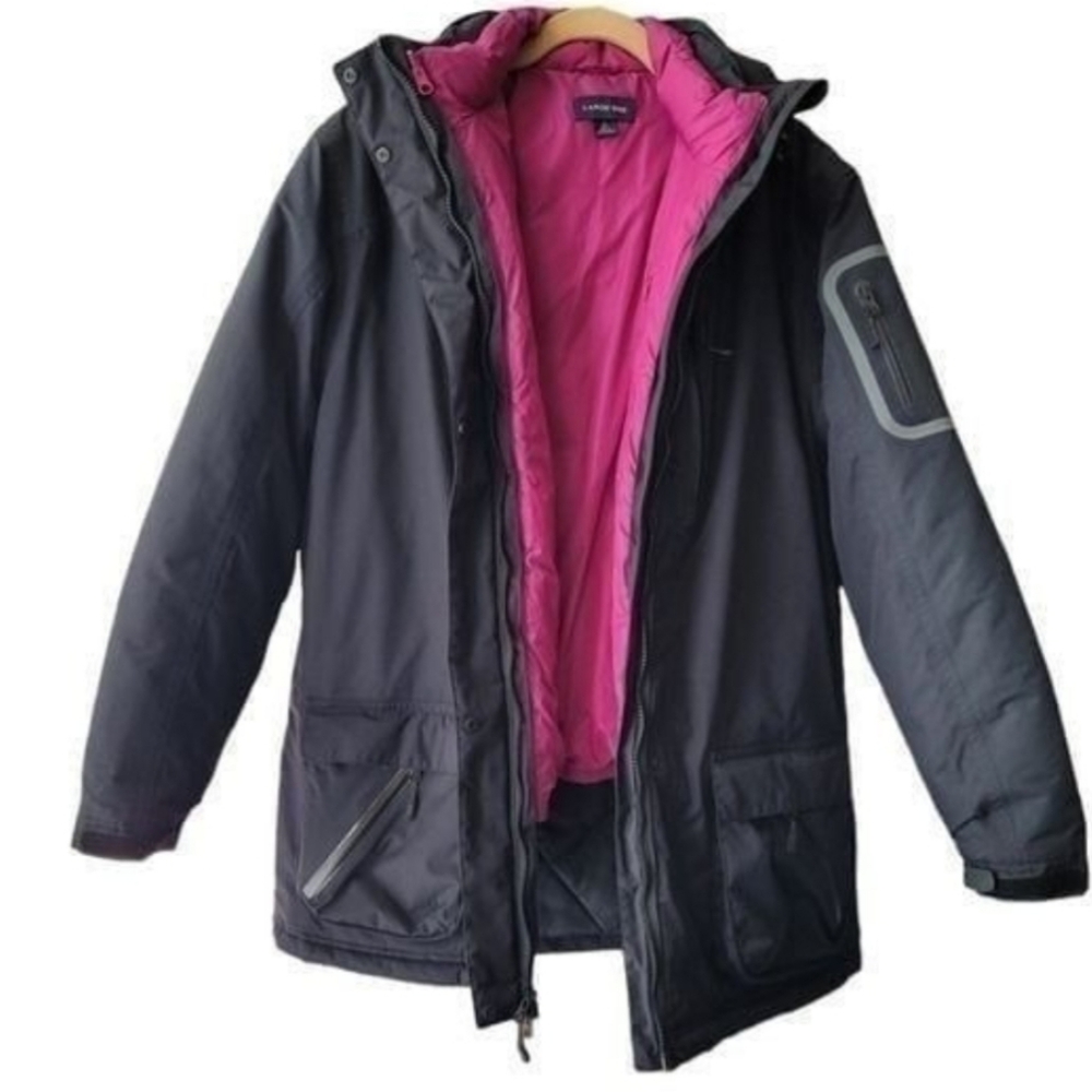 New Lands End Goose Down 3-in-1 Parka Jacket Size M